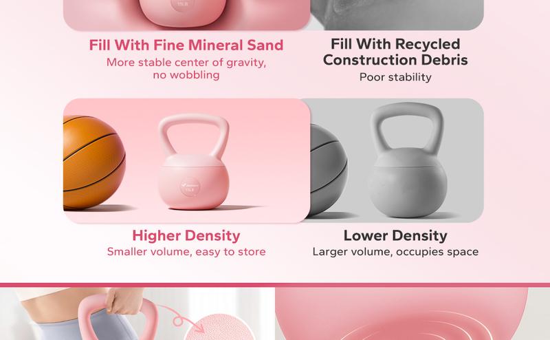 Merach Soft Kettlebell with Handle for Weightlifting Conditioning Strength and Core Training, Weightlifting Kettlebell for Home Gym, Fitness Equipment