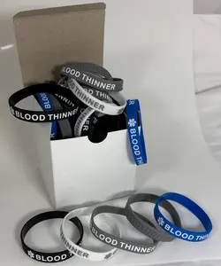 Enhance Patient Safety and Visibility: Blood Thinner Medical Alert Bracelets (25-Pack)