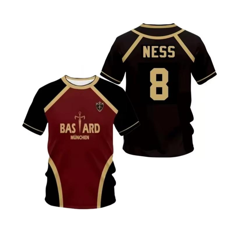 Japan Anime Michael Kaiser Shirt Isagi Cosplay Costumes Bastard Munchen Yukimiya Reo Ness Hiori Football Shirt 3D Printing