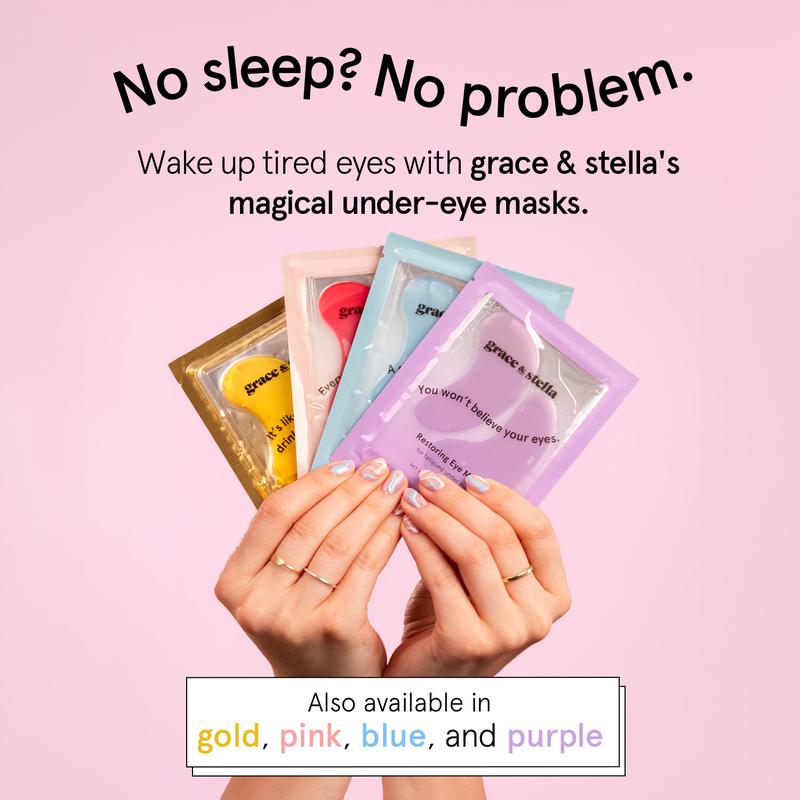 under eye masks for puffy eyes, dark circles by grace & stella - valentine's day gifts for women - galentines gift ideas