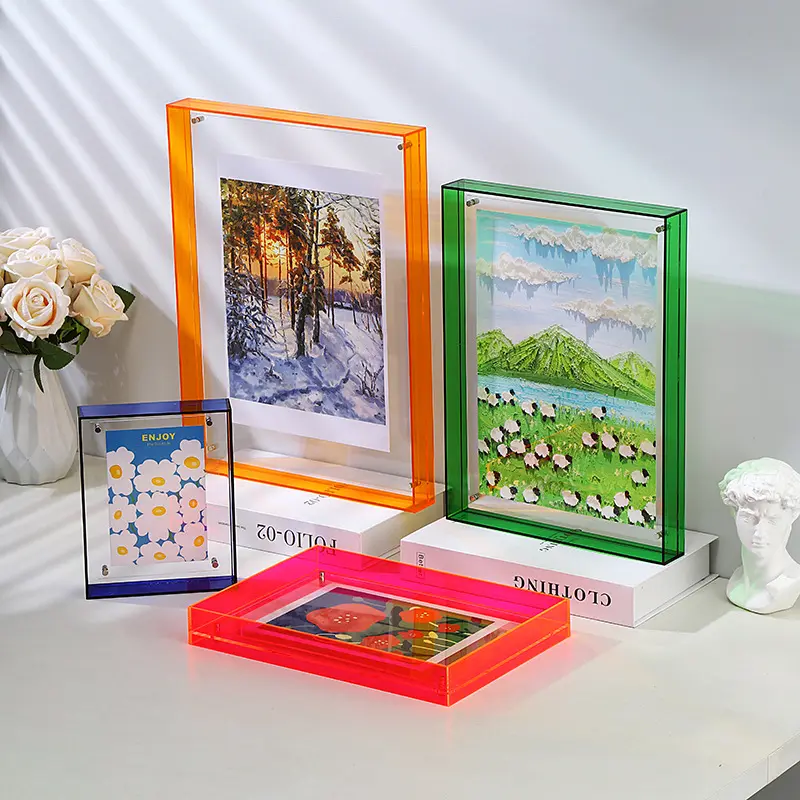 Acrylic photo frame transparent frame Clear Frames painting hall bedroom wall table frame Picture frame High Quality Frame Acrylic Art Frame