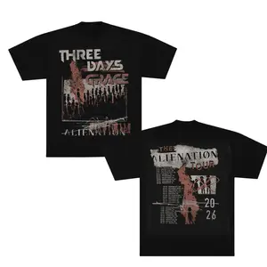 Three Days Grace Alienation Tour 2026 T-Shirt, Alternative Metal Rock Band Graphic Tee Inspired by Alienation Album Artwork, Concert Fan Shirt for Rock Music Lovers, Vintage Festival Outfit Band