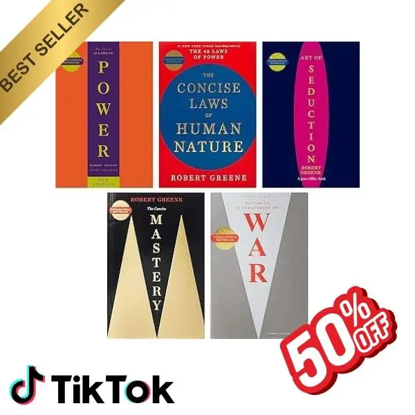 Robert Greene The Concise 5 Books Set (The Concise 48 Laws Of Power, The Concise Laws of Human Nature, The Concise Mastery, The Concise Art of Seduction & The Concise 33 Strategies Of War)