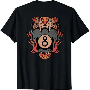 Lucky Leopard Tee s® Traditional Tattoo T 8 Ball Shirt Grunge Streetwear Vintage Western Lucky Me Shirt Yallternative Aesthetic