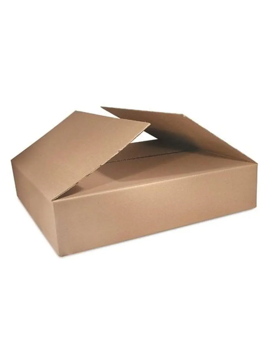 Kraft Cardboard Shipping Carton (12" L x 10" W x 4" D, PKGBS121004) by The Packaging Wholesalers, 100% Recyclable, Time-Saving Assembly, Space-Saving, Strong Through Transit, Quickly Secure Packages