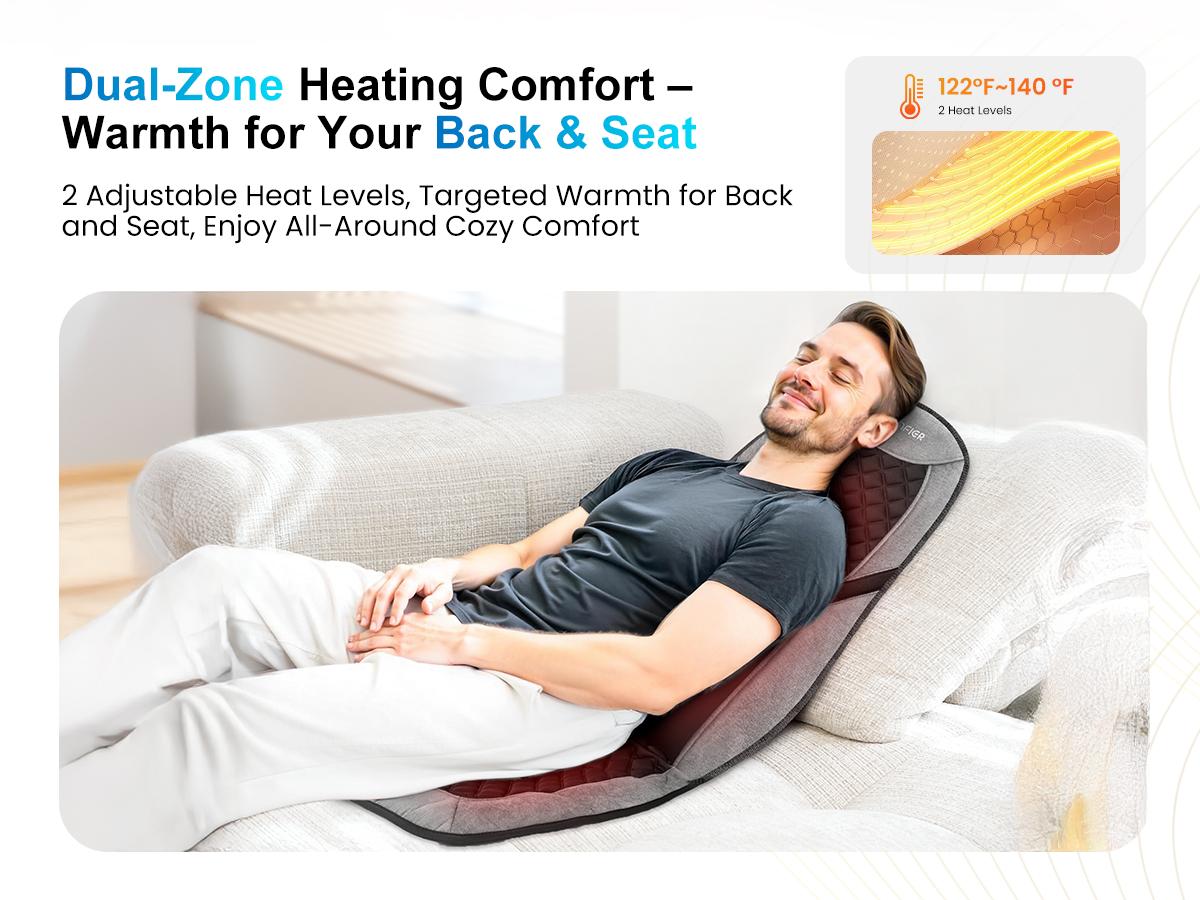 COMFIER Back Massager with Heat,Massage Chair Pad,Massage Seat Cushion with Adjustable Lumbar Support,Back Massage for Pain Relief,Chair Massager for Recliner,Office,Gifts for Dad,Mom Daily Lightweight Storage COMFIER Back Massager with Heat,Massage Chair Pad,Massage Seat Cushion with Adjustable Lumbar Support,Back Massage for Pain Relief,Chair Massager for Recliner,Office,Gifts for Dad,Mom Daily Lightweight Storage