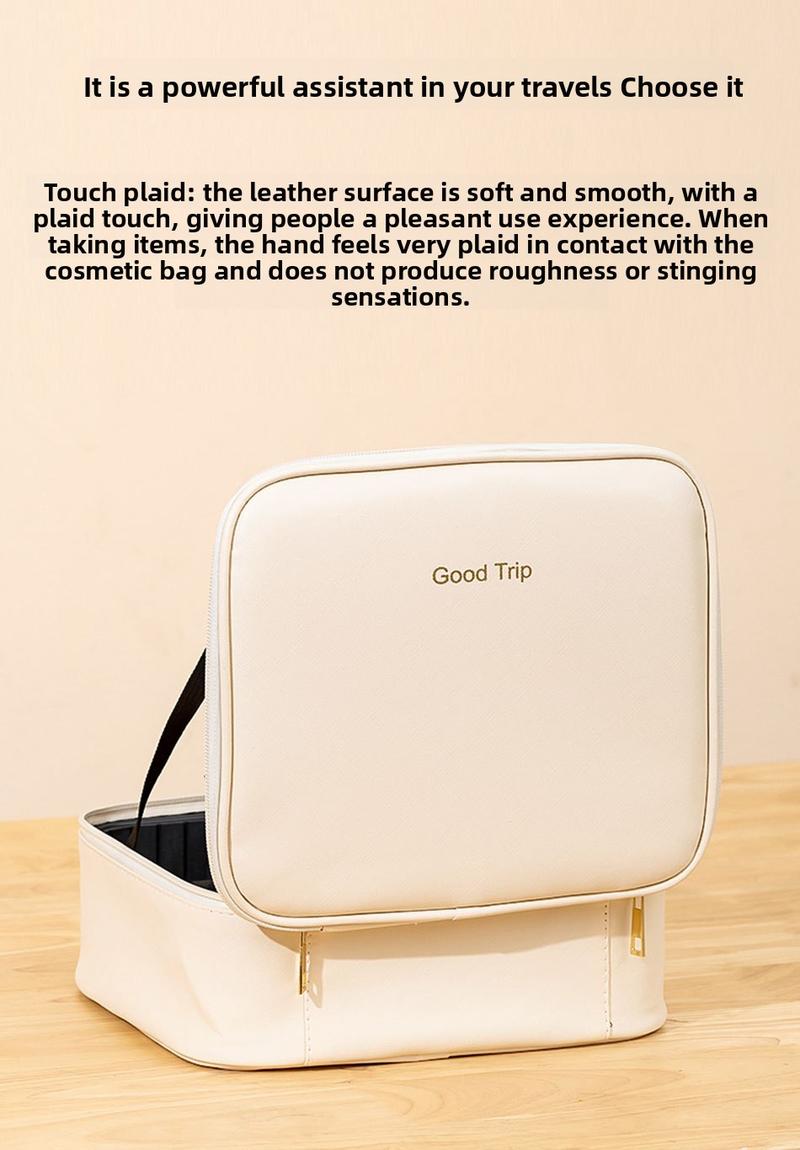 2025 Trending LED Makeup Bag with Mirror Large Capacity Portable Stylish Travel Case for Cosmetics