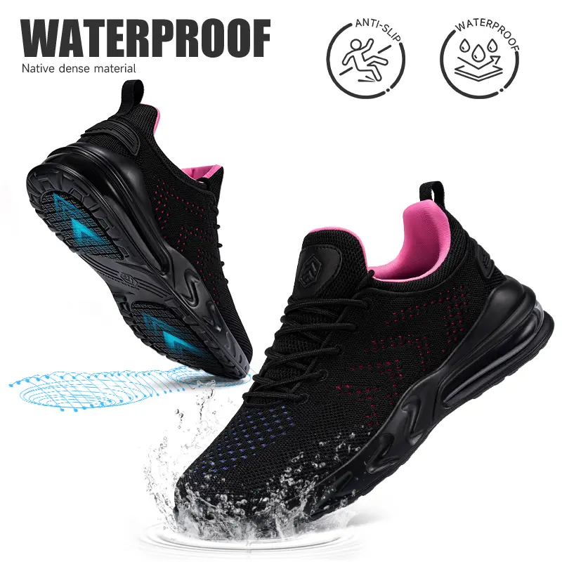 Non-slip Sports Shoes, waterproof work shoes, breathable comfy safe outdoor & casual footwear, relieves fatigue from prolonged standing, ideal for waitstaff, daily casual wear and outdoor sports