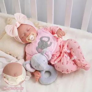 BABESIDE Lifelike Reborn Baby Dolls - 17-Inch Realistic-Newborn Baby Dolls Full Body Vinyl Sleeping Real Life Baby Dolls Girl with Toy Accessories for Kids Age 3 4 5 6 7 +