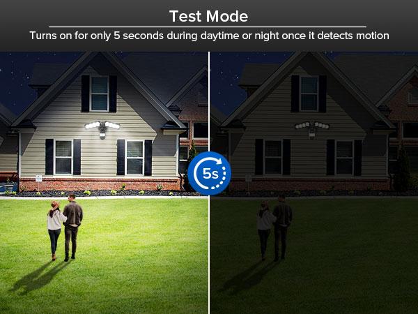 SANSI Super Bright  54W LED Security Lights Motion Sensor Flood Light Outdoor, 7000LM, 700W Equiv 5000K IP65 Waterproof, 4 Head Dusk to Down Floodlight for Garage, Yard, Porch，Hardwired Upgraded Energy Efficient Sidewalk Driveways Patio