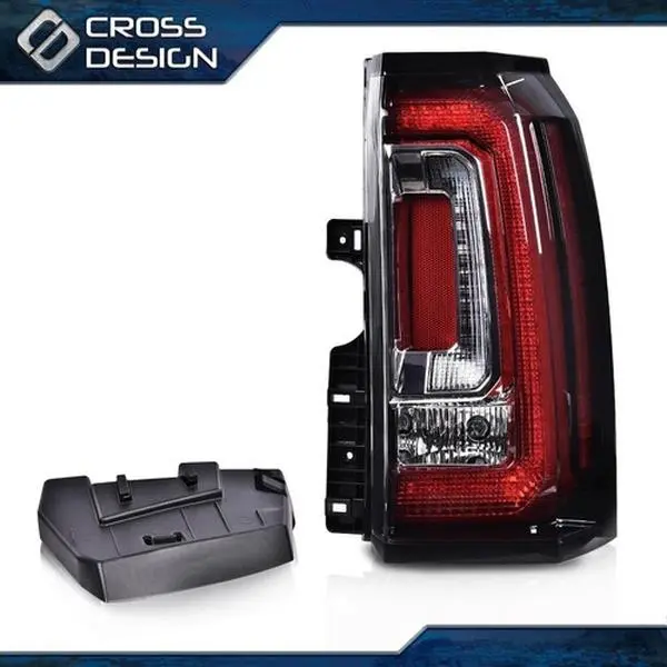 CROSSDESIGN 1PC Right Rear RH LED Tail Light - Plug-N-Play Direct Fit Brake Lamp with LED Backlights, Vehicle-Specific Exterior Upgrade for 2015-2020 GMC Yukon/Yukon XL