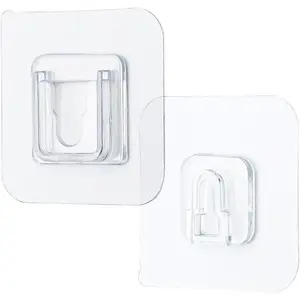 5/10/15 pairs Wall Hooks Hanger Double Sided Adhesive Suction Cup Sucker Kitchen Bathroom Wall Storage Holder Organizer