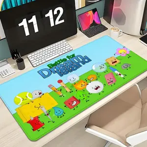 Bfdi Poster Battle For Dream Island Mouse Pad Design, Large Gaming Mouse Pad - Extended, Thick, Non-Slip Rubber Base Desk Mat