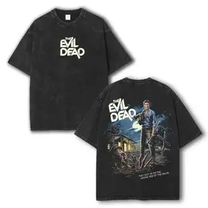 The Evil Dead Vintage Tee Ash Williams Retro Horror Comfort Colors Shirt, The Evil Dead Vintage Graphic Tee, Retro Horror Movie Night Unisex T-shirt, Halloween Gift Apparel for Fans unisex casual wear Cotton Top