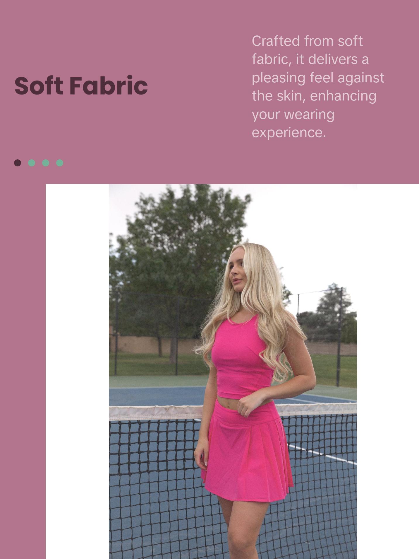 Pleated Tennis Skirt - Pink