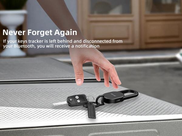 Keychain with Apple Find My(IOS Only), Key Finder Built-in Anti-Loss Tracker, Heavy Duty Key Holder, Premium Stainless Steel Keychain Carabiner Car Key Chains with GPS Global Locator Tracking Waterproof