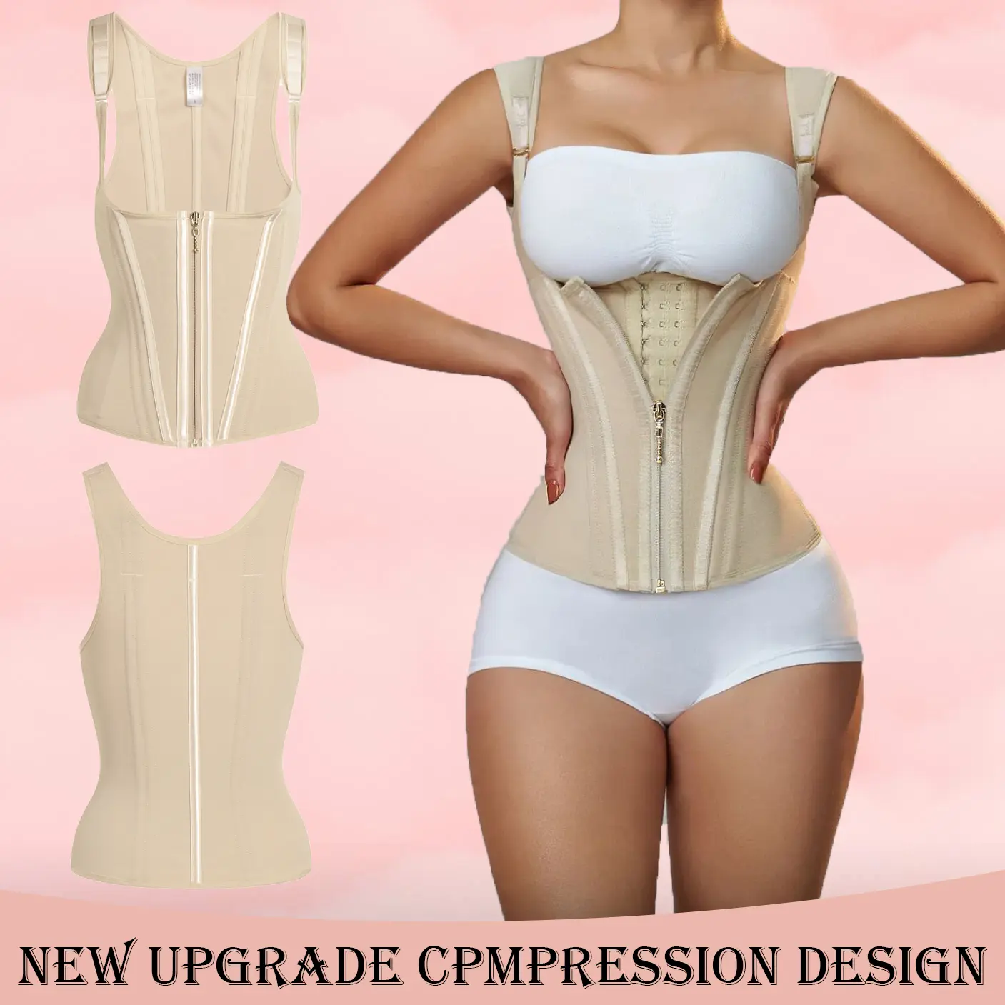 SHAPSHE Waist Shapewear for Women Girdle Workout Shapewear with Adjustable Shoulder Strap