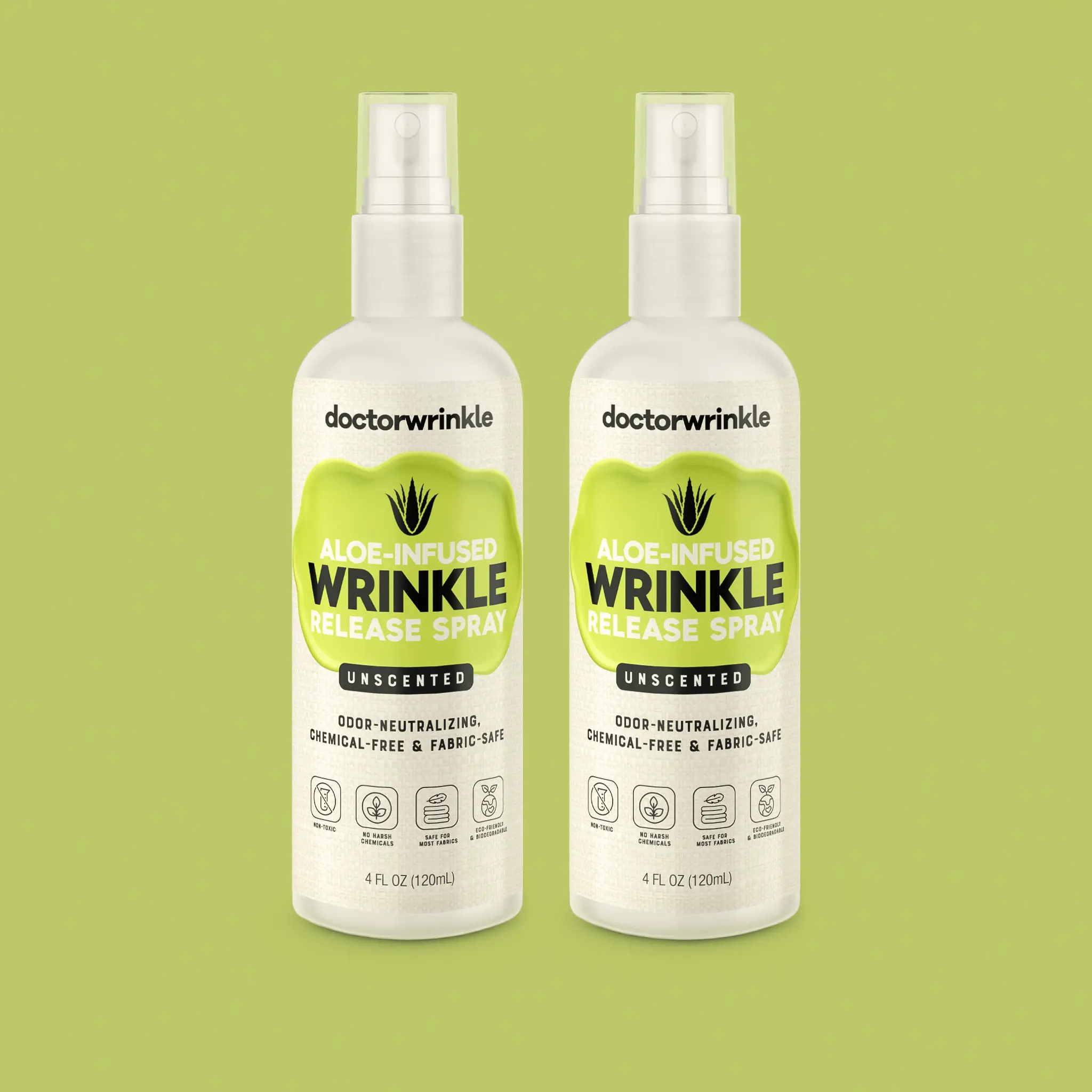 doctorwrinkle (2 PACK)  Household  laundry 	 Wrinkle Release Spray  Fabric Spray Clothing Care Spray Laundry Spray Odor Neutralizer Travel Size Wrinkle Spray Fabric Refresher Non-Iron Spray
