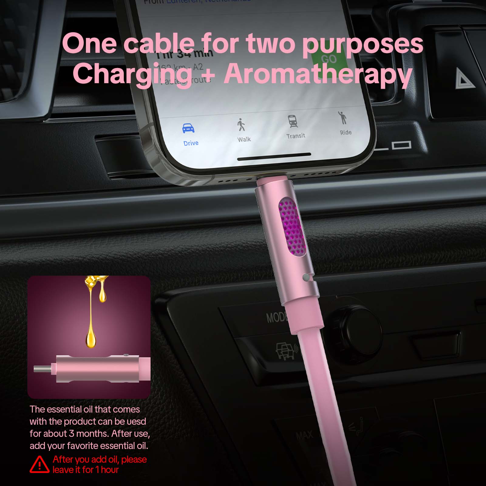 mfish Aromatherapy 240W USB C To C Fast Charging Cable 6ft, Type C Fast Charging Cable Compatible with iPhone 15/16 MacBook, iPad