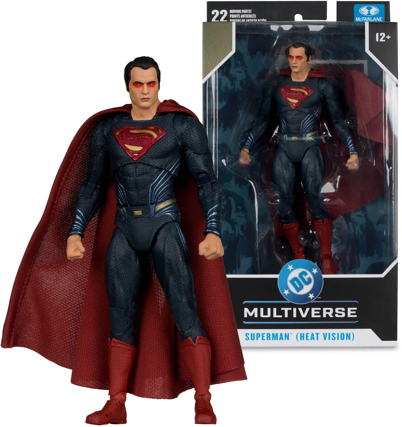 DC Multiverse - Batman V Superman: Dawn of Justice - 7" Superman (Heat Vision) McFarlane Toys Model Figure, Character Figurine, Display Collectible, Figures