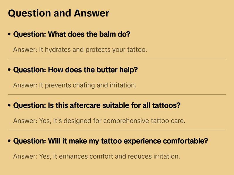 Barker Wellness Tattoo Aftercare Duo - Balm and Butter for Comprehensive Tattoo Care - Cosmetics