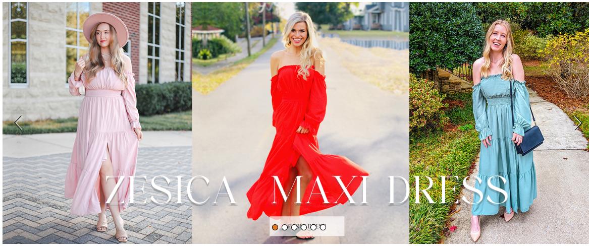 ZESICA Women's 2025 Boho Sexy Off Shoulder Long Sleeve Smocked High Waist Side Split Flowy A Line Tiered Long Maxi Dress