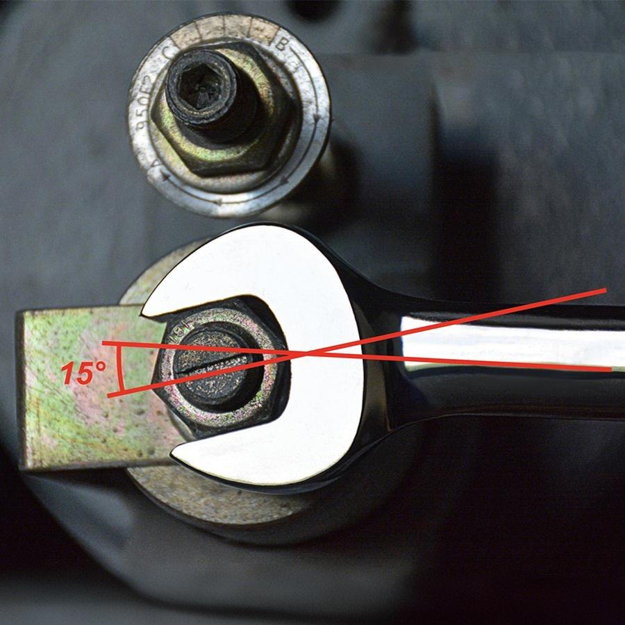 12PCS 72 Teeth Ratcheting Wrench Set Double Box End Flex Head with Gray Nickel Coated Ratchet Wrench Set with Organizer, 12 Point 4° Swing Arc, CR-V Steel, for Home Daily Use, Gift for Man