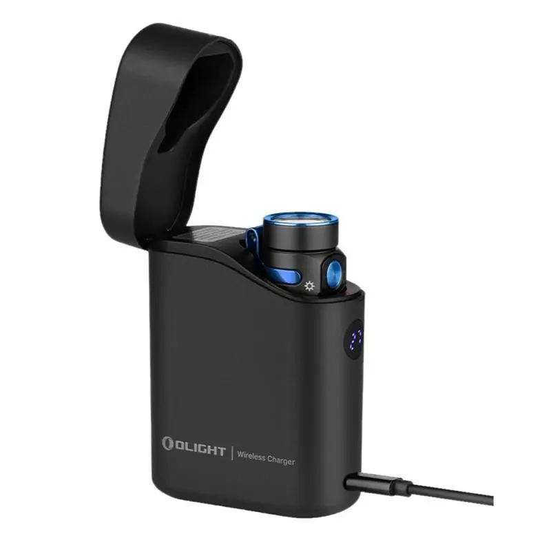 Olight Premium Edition Black Anodized Battery-Powered LED Flashlight Kit - 12/60/300/600/Max 1300 Lumens, Stepless Dimmable, Adjustable Compact Design, USB Charging, 170m Throw, Emergency & Home Improvement Use