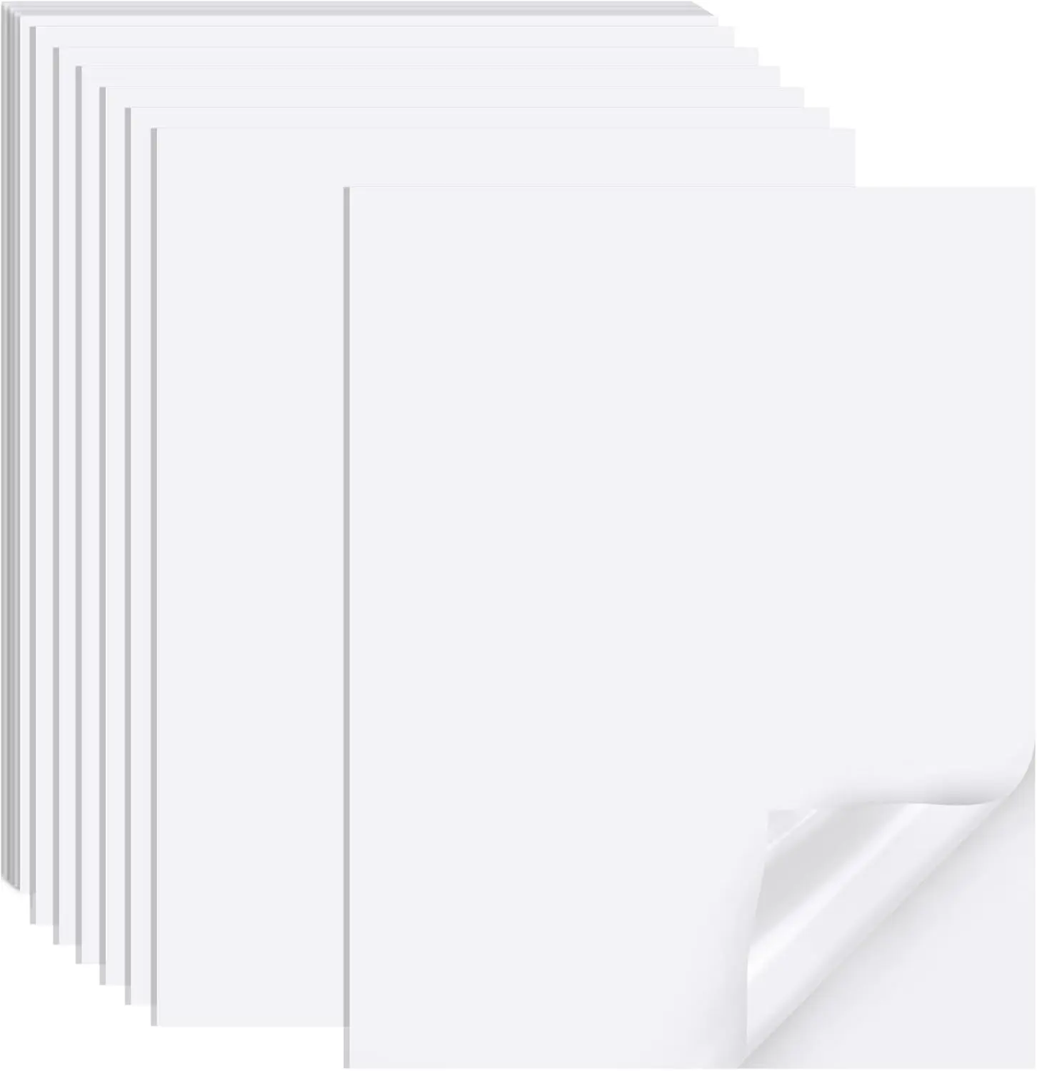 Printable Sticker Paper for Inkjet Printer, 40 Sheets 8.5"x11'' Matte Sticker Printer Paper Full Sheet Labels for Laser/Inkjet Printers, Letter Size