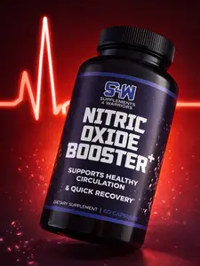 S4W Nitric Oxide Booster+ | Circulation & Blood Flow Support | L-Citrulline, L-Arginine & Beet Root | Endurance & Recovery Supplement | 60 Capsules