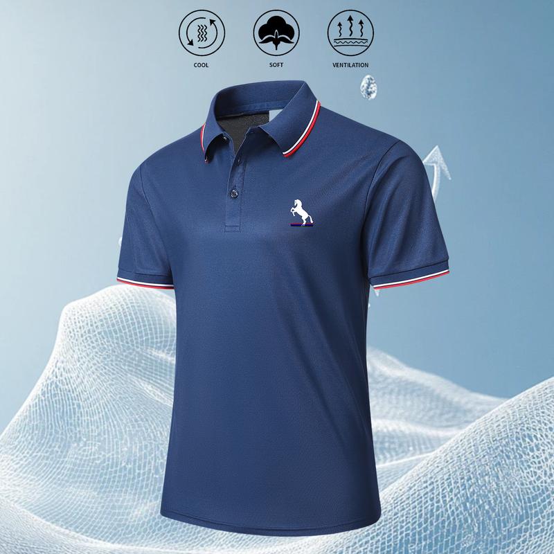 10 Pack New Summer Plain Polo Shirts Men Thin Comfortable Breathable Turn Down Collar Short Sleeve T-Shirt Outdoor Golf Tennis Clothes