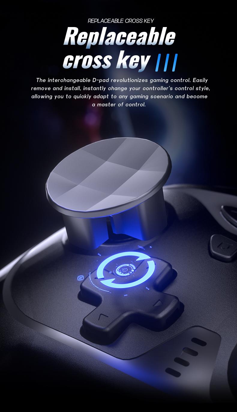 YUYIU Wind Chaser 2 Wireless Anti-Stick Drift Controller  Hall Effect Joystick, Linear Triggers, 6-Axis Gyro, Dual Vibration, Macro Back Buttons, & Replaceable D-Pad for Switch, PC, Steam, Android | 1000Hz Polling, RGB, 1000mAh