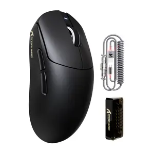 ATTACK SHARK X8PRO Ultra Wireless Gaming Mouse,PAW3395PRO Sensor,8Khz Polling Rate,40K DPI,Tri-Mode,Broadcom 52840 MCU Chip,100M Clicks,500MAh Battery,55g,Programmable Mice with Coiled Cable