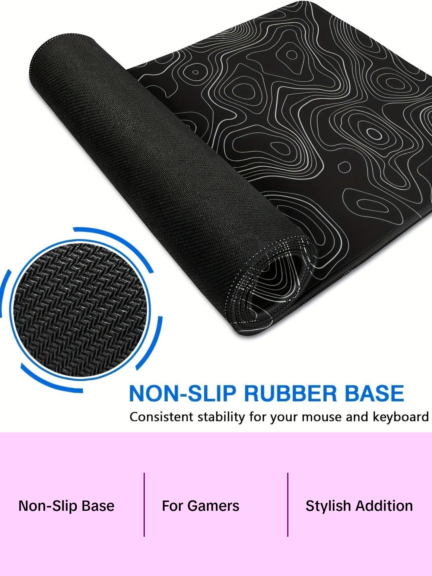 Large Gaming Mouse Pad, Non-Slip Rubber Base Keyboard Mouse Mat Desk Pad for Work, Game, Office,