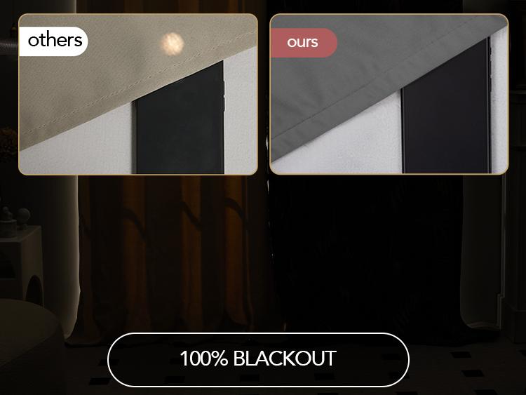 Deconovo Total Blackout(100%) Curtains (2 Panels) - Noise Reducing Drapes with Doubled Layer for Living Room & Bedroom curtains hanging curtains
