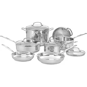 Cuisinart 77-11G Stainless Steel 11-Piece Set Chef's-Classic-Stainless-Cookware-Collection