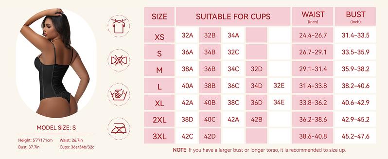 SHAPSHE Strapless Shapewear Corset Bodysuit Tops for Women Tummy Control V Neck Thong Body Shaper with Bra Going Out Outfits