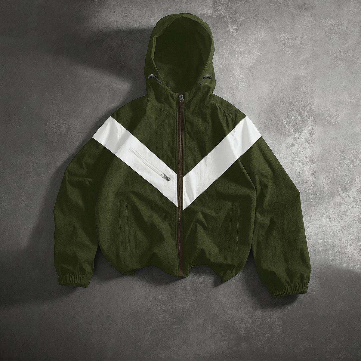 Men’s color-block lightweight hooded jacket made from windproof, abrasion-resistant fabric featuring slanted zip pockets—ideal for streetwear, trendy gatherings, everyday casual wear, and commuting; a versatile, lightweight jacket suitable for spring and