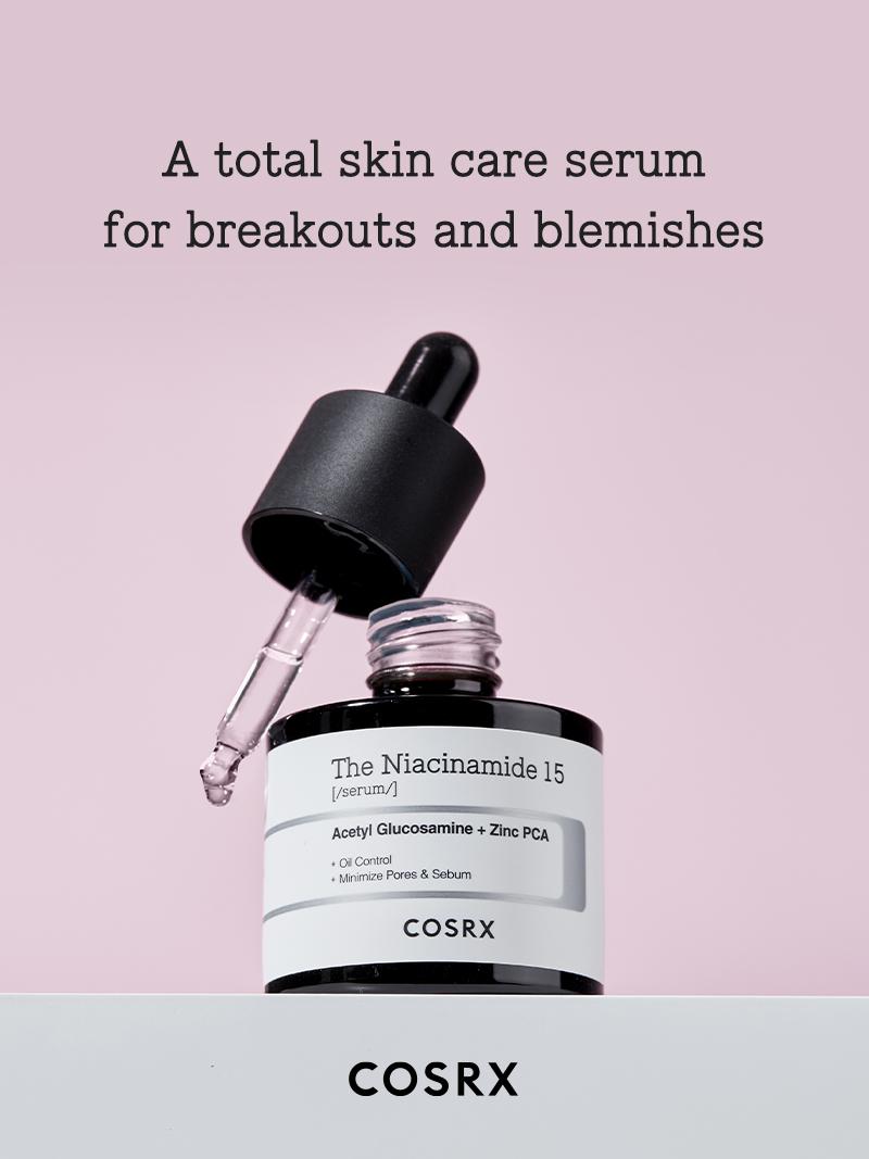 [COSRX Official] The Niacinamide 15 Serum 20ml - Reduces Oily Skin, Shrinks Pores & Refines Skin Texture for Korean Glass Skin, Poreless Face, Skincare