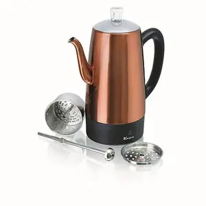 EuroCuisine Electric Percolator - 12-cup in Copper Finish EuroCuisine Electric Percolator - 12-cup in Copper Finish