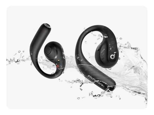 [Refurbished]soundcore by Anker AeroFit Pro Open-Ear Headphones, Ultra Comfort, Secure Fit, Ergonomic Design, Rich Sound with LDAC, Bluetooth 5.3, IP55 Water-Resistant, 46H Playtime, App Control, Wireless Earbuds, Headphones Bluetooth, On Ear, Audio, Wire