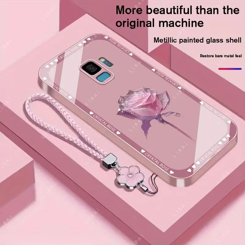 Suitable for [Galaxy S9] Brand new premium phone case, Free four-leaf clover lanyard，drop-proof and fingerprint-resistant，simple and elegant design，multiple colors available YM99