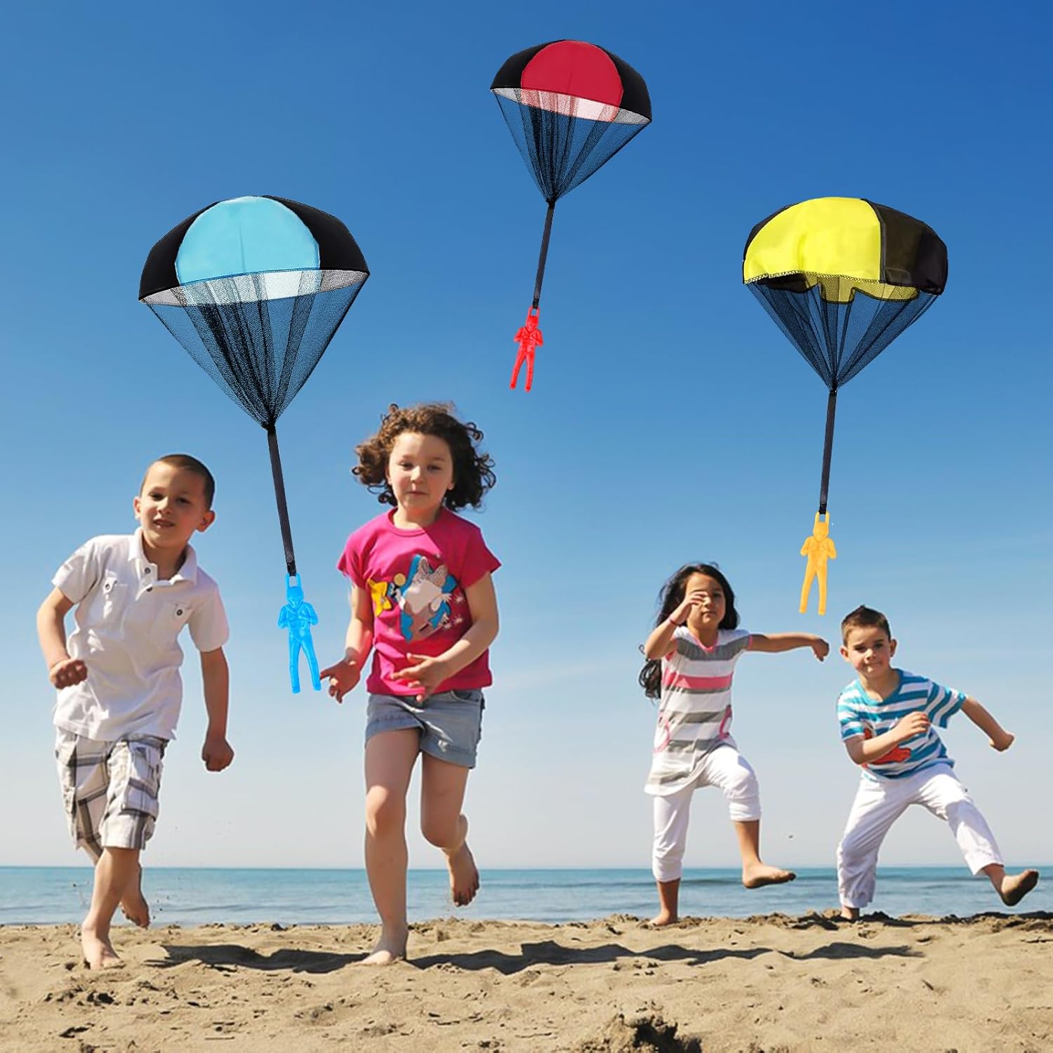 Easter Basket Stuffers Parachute Toys for Kids: Christmas Stocking Stuffers for Kids Outdoor Toys, Birthday for Teenagers 3 4 5 6 7 8 9 10 11 12 Year Old, Tangle Free Flying Boys Idea Valentines Day