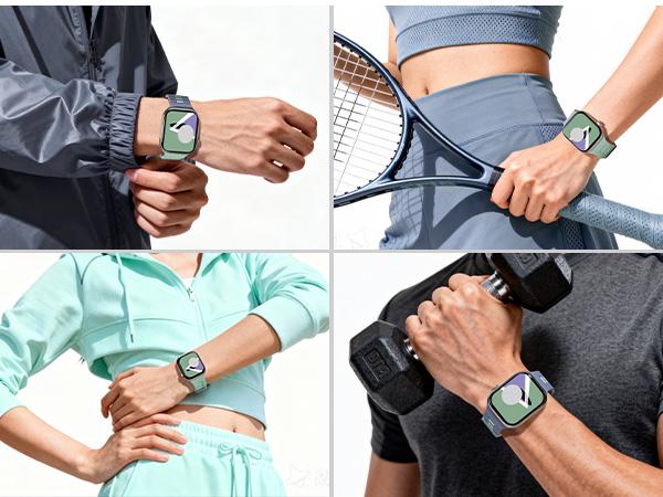 Bandletic Magnetic Watchband Compatible with iWatch Bands for Men Women,Dual Sided Reversible Silicone Sport Strap for iWatch 42mm(Series 11/10), 41mm(9/8/7), 40mm(SE3/SE2/SE/6/5/4), 38mm(3/2/1)