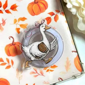Funny Christian Goose Phone Grip, Cute Faith Animal Aesthetic Magsafe Magnetic Kickstand Holder, Wholesome Gift For Daily Use