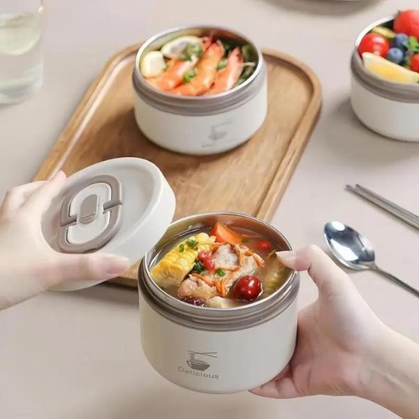 4-Tier Stainless Steel Stackable Lunch Box Kit with Travel Tote – Multi-Layer Portable Food Container Set for Work Meal Management, School & Outdoor Trips