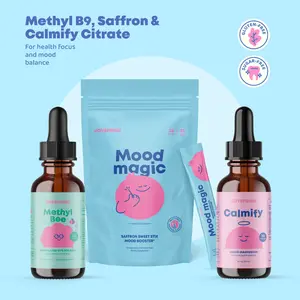 JoySpring Wellness Trio | MethylBee B Complex + Mood Saffron Pixie Sticks + Calmify Magnesium