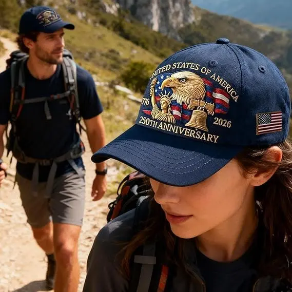 Commemorative Baseball Cap - Men's 250th Anniversary United States of America (1776-2026) - All-Season Comfort for 4th of July, Hand Washable or Dry Clean - Ideal Gift for History Buffs & American Pride