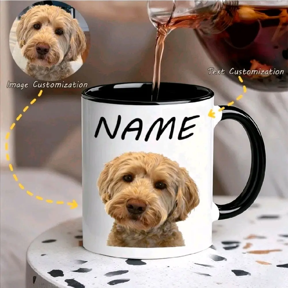 11oz Personalized Custom Photo & Text Mug - Custom Pet Name Picture Coffee Cup
