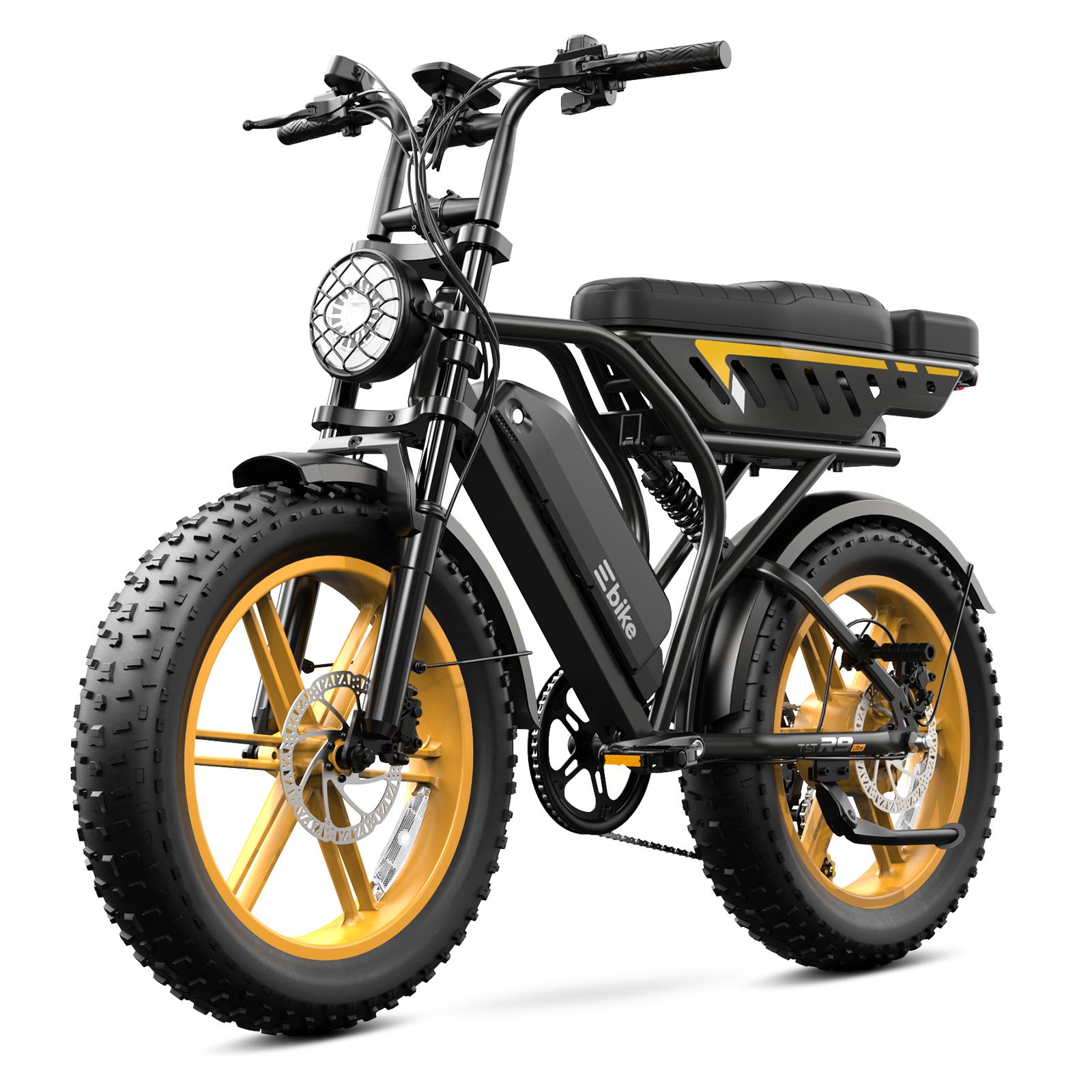 R9 Electric Bike 1500W Dual Battery | Up to 120 Miles Range | 20"x4.0 Fat Tires | 7-Speed, LCD Display, Front Suspension | Adult Ebike